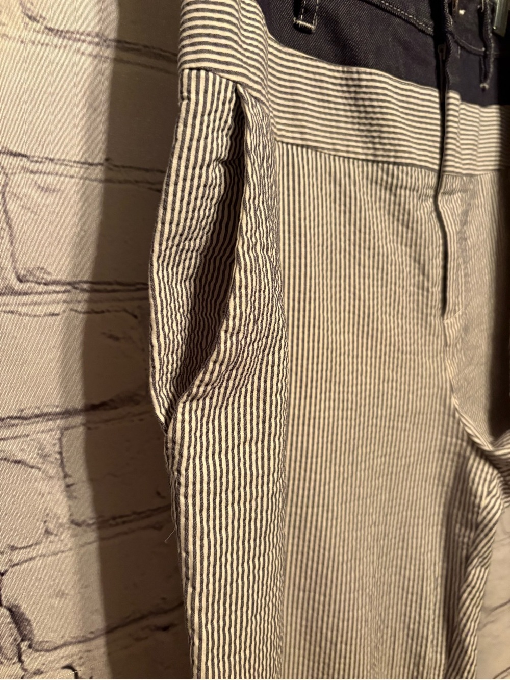 Jason Wu Seersucker & Denim Pants In Twilight Star White Size 2 Striped Modern - Picture 11 of 14